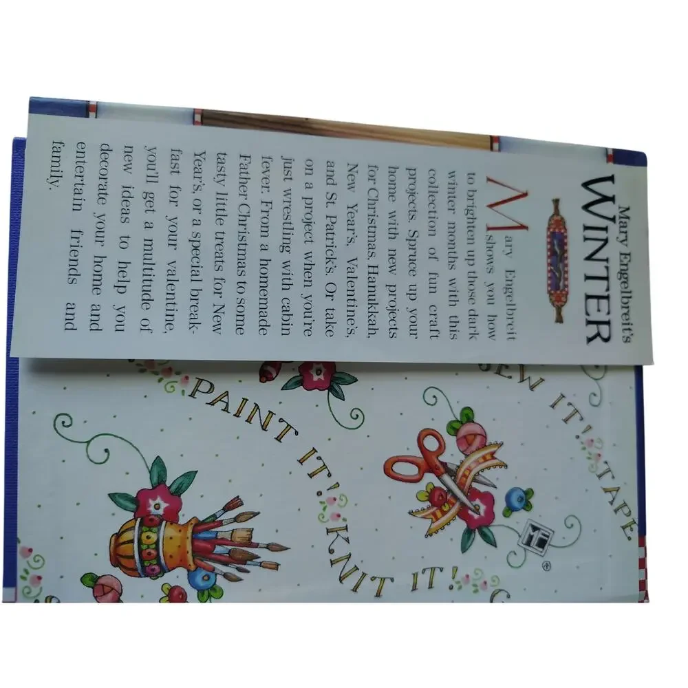 Mary Engelbreit Winter Book w/ Teapot Christmas Ornament Holiday Gift Set